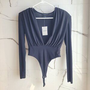 NWT Forever 21 Black Plunging Bodysuit